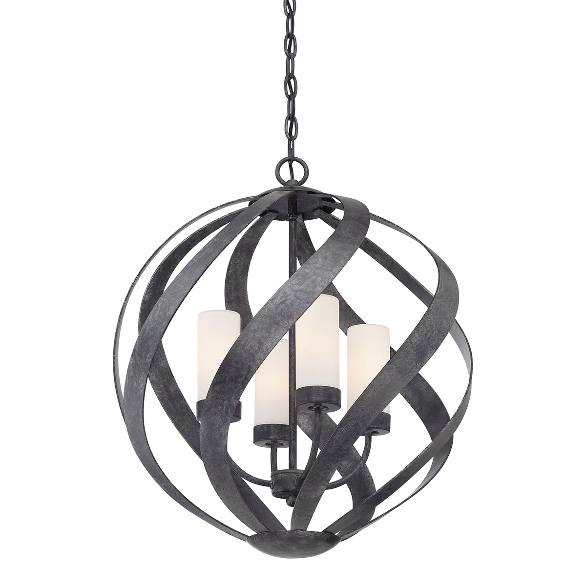 Quintiesse Blacksmith 4 lt Ironwork Indoor/Outdoor Chandelier IP44 – from Amos Lighting + Home