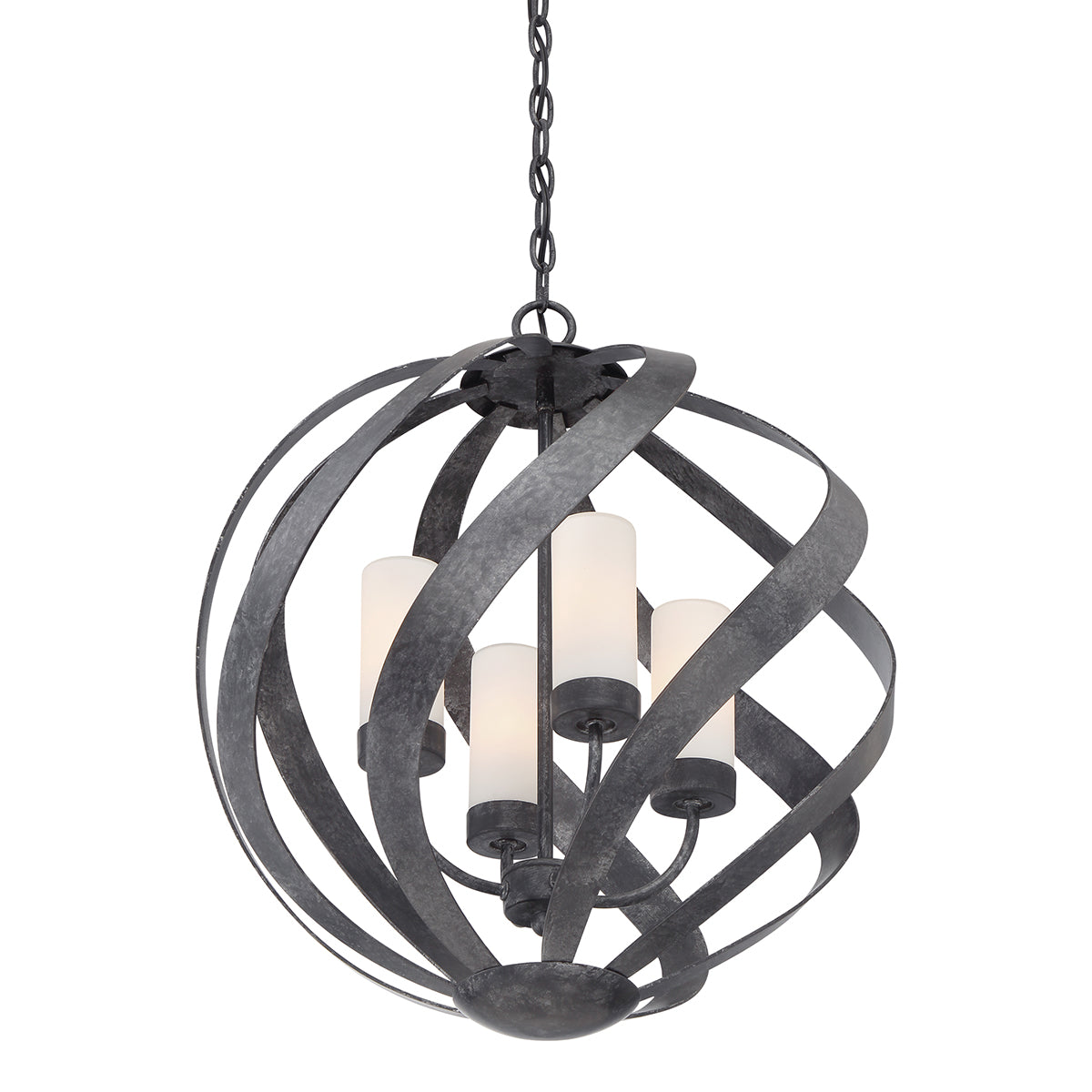 Quintiesse Blacksmith 4 lt Ironwork Indoor/Outdoor Chandelier IP44 – from Amos Lighting + Home