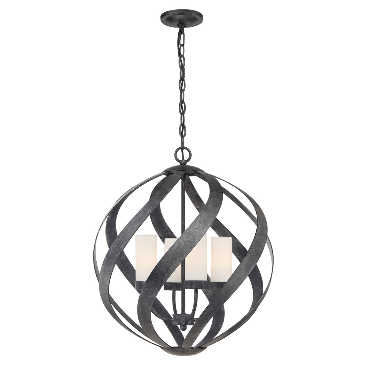 Quintiesse Blacksmith 4 lt Ironwork Indoor/Outdoor Chandelier IP44 – from Amos Lighting + Home
