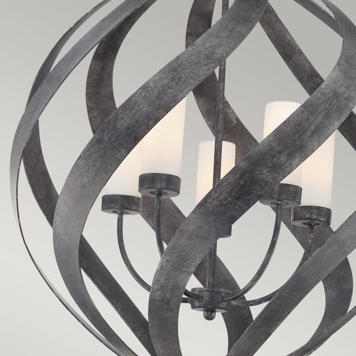 Quintiesse Blacksmith 5 lt Ironwork Indoor/Outdoor Chandelier IP44 – from Amos Lighting + Home