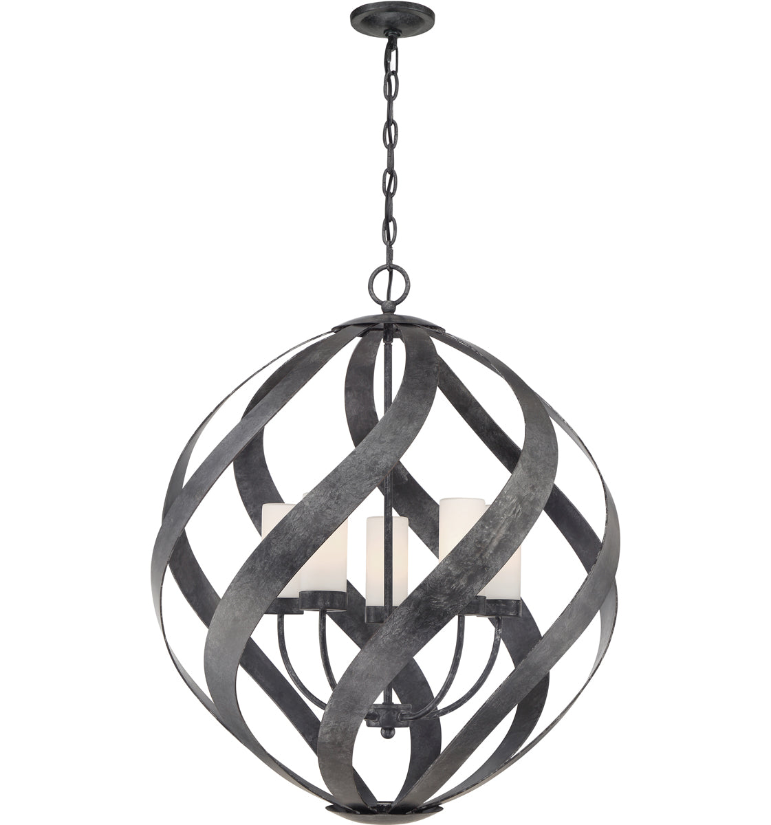 Quintiesse Blacksmith 5 lt Ironwork Indoor/Outdoor Chandelier IP44 – from Amos Lighting + Home