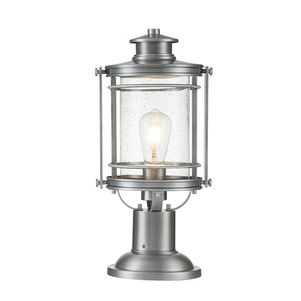 Quintiesse Booker Outdoor Medium Pedestal Lantern Aluminium IP44 – from Amos Lighting + Home