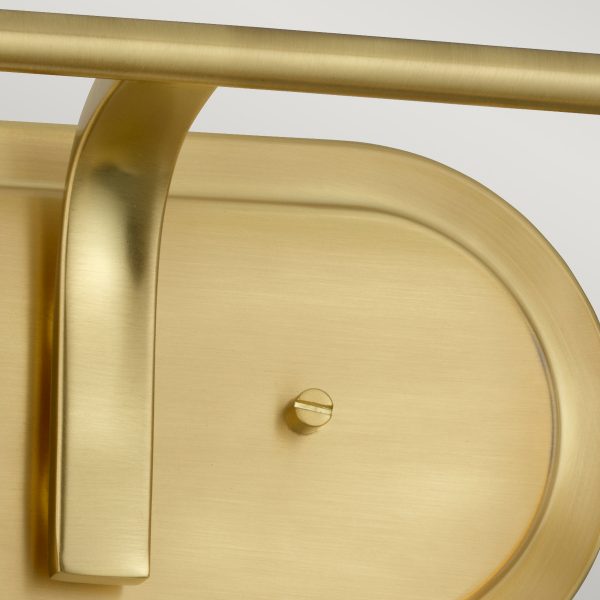 Quintiesse Braelyn 2 Light Wall Light Brushed Brass IP44 – from Amos Lighting + Home