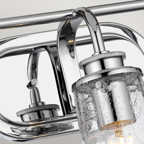 Quintiesse Braelyn 3 Light Wall Light Polished Chrome IP44 – from Amos Lighting + Home