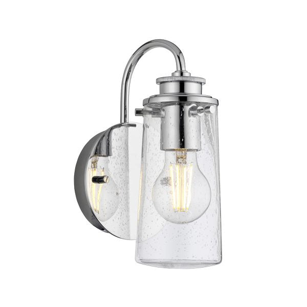 Quintiesse Braelyn Wall Light Polished Chrome IP44 – from Amos Lighting + Home