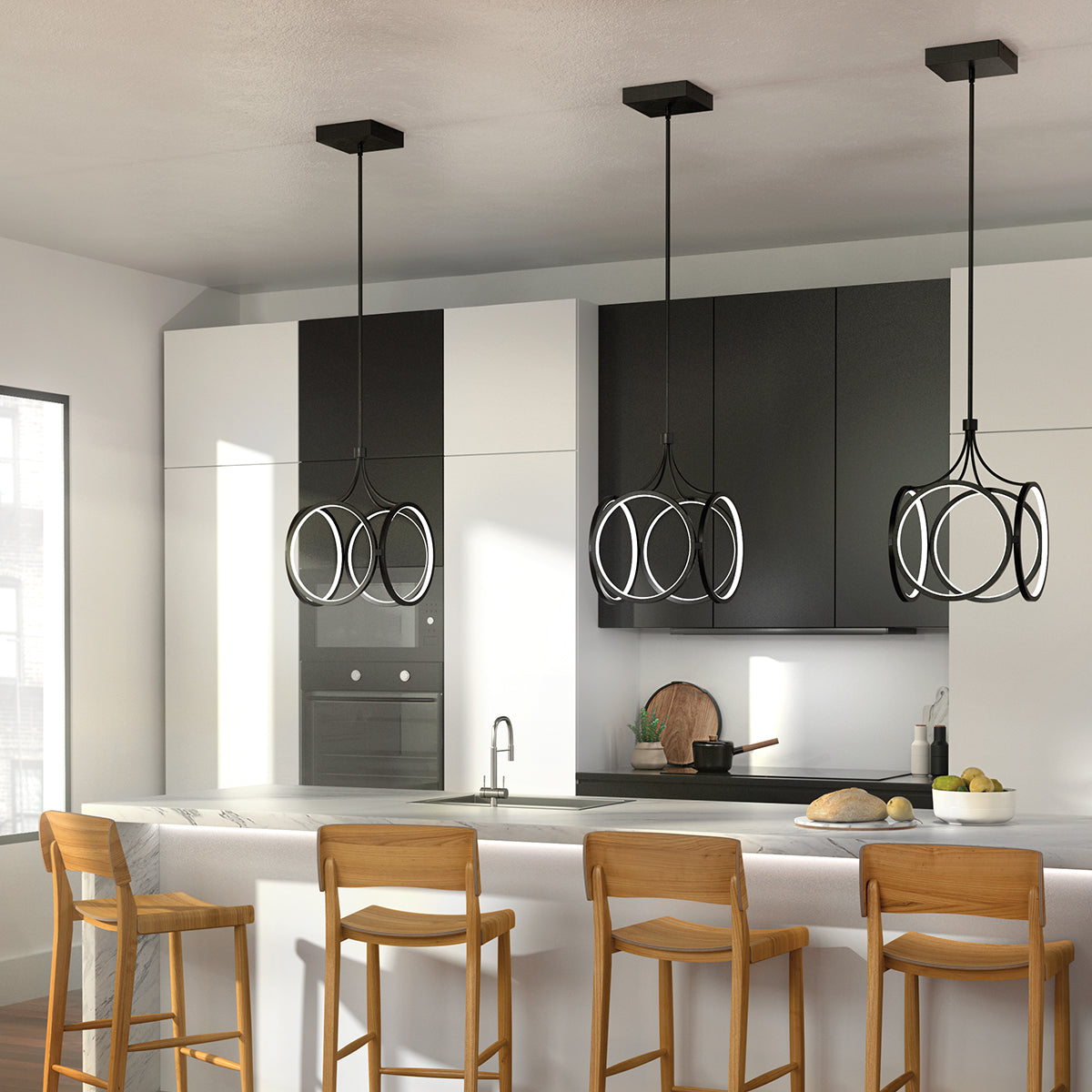 Quintiesse Ciri LED Pendant, Matt Black – from Amos Lighting + Home