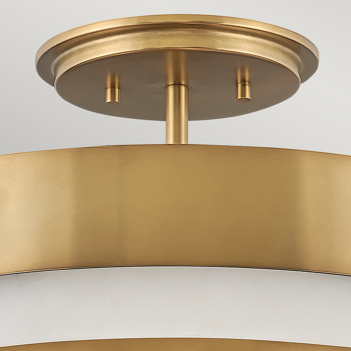 Quintiesse Echelon 3 lt Semi-flush Heritage Brass & Faux Alabaster – from Amos Lighting + Home