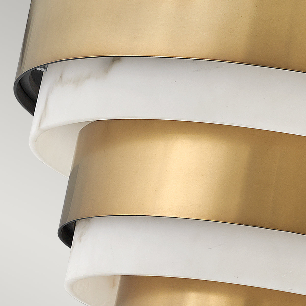 Quintiesse Echelon 3 lt Semi-flush Heritage Brass & Faux Alabaster – from Amos Lighting + Home