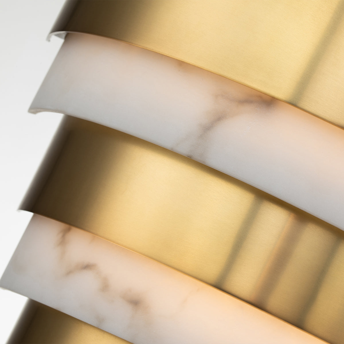 Quintiesse Echelon LED Wall Light, Heritage Brass & Faux Alabaster – from Amos Lighting + Home