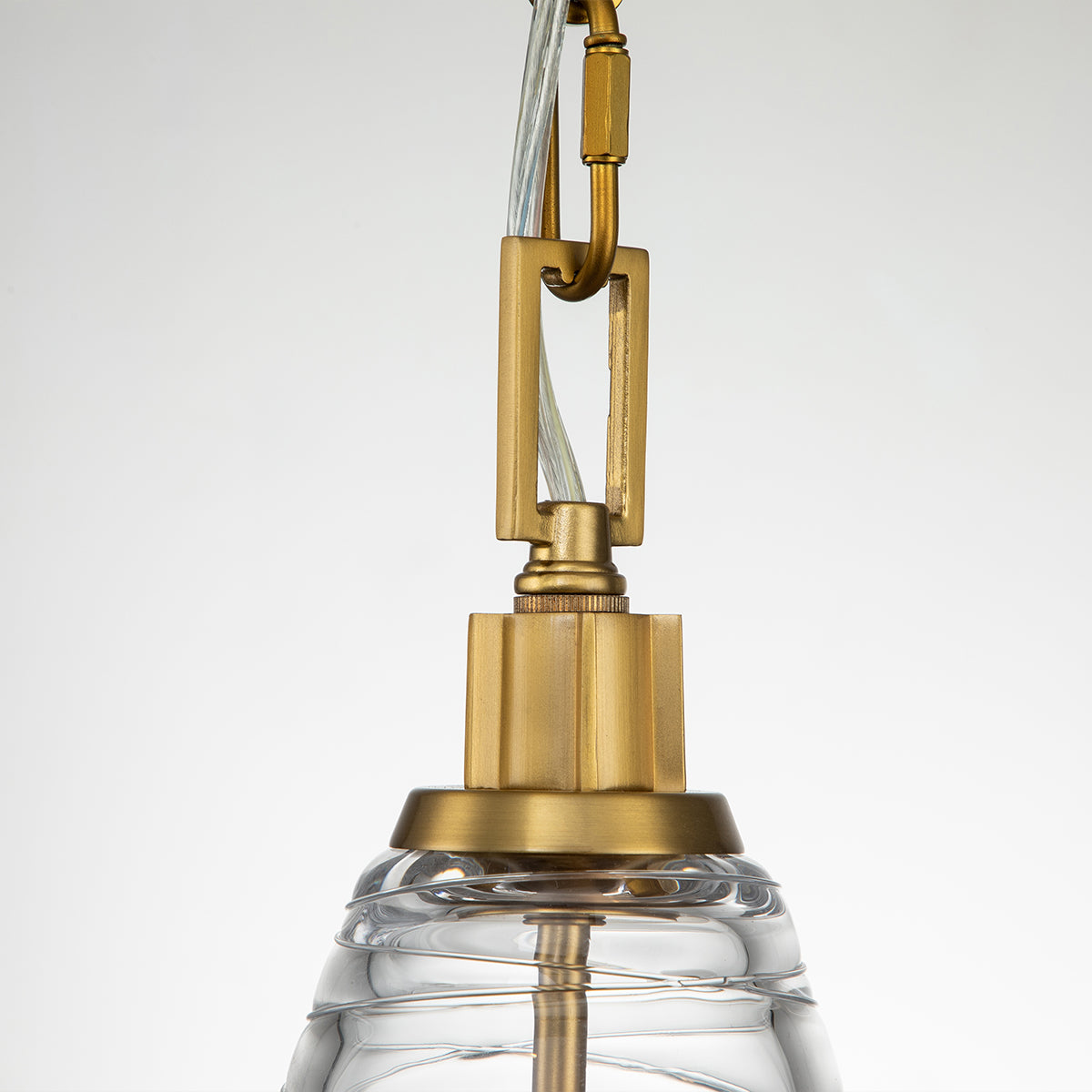Quintiesse Elmore Single Glass Pendant, Burnished Brass – from Amos Lighting + Home