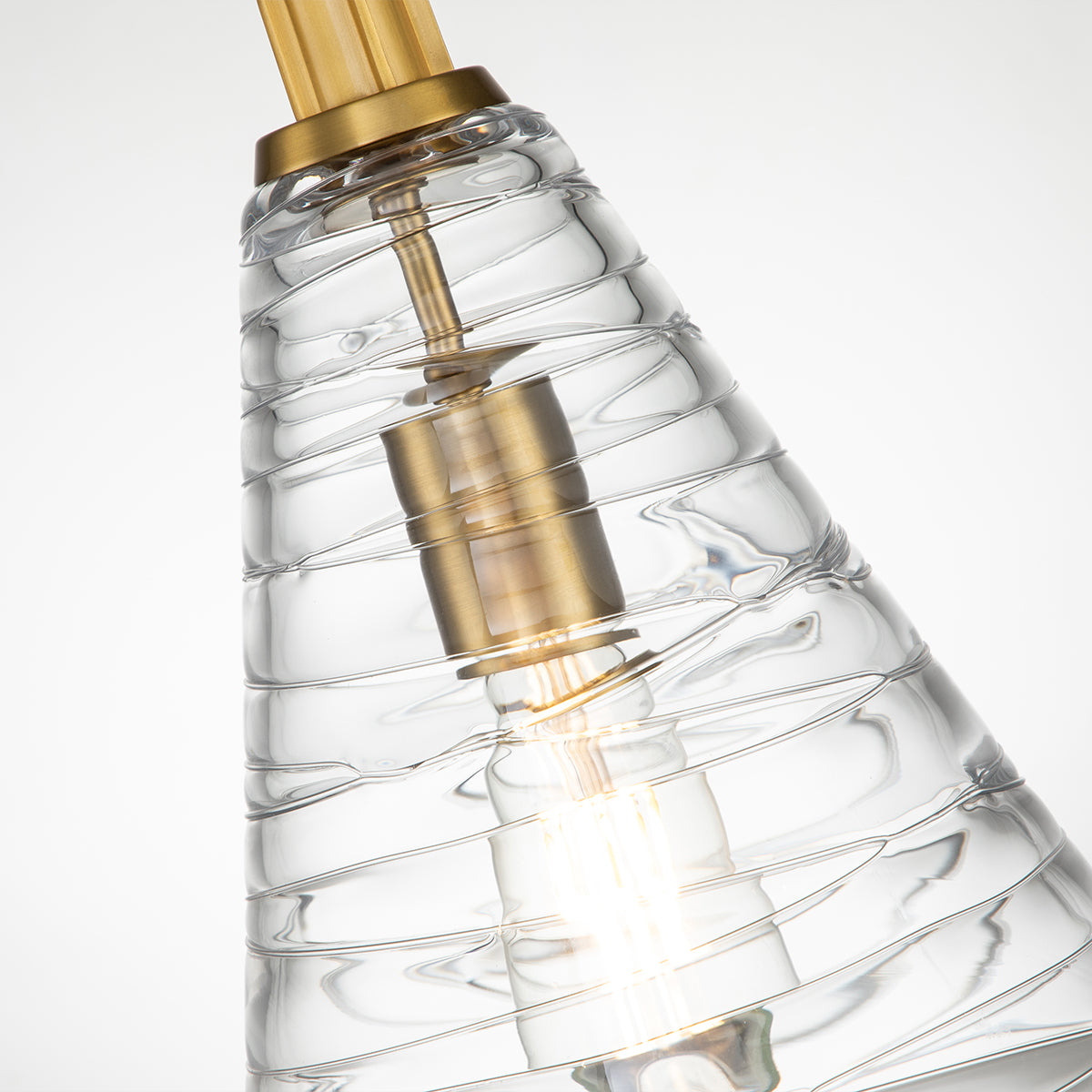 Quintiesse Elmore Single Glass Pendant, Burnished Brass – from Amos Lighting + Home