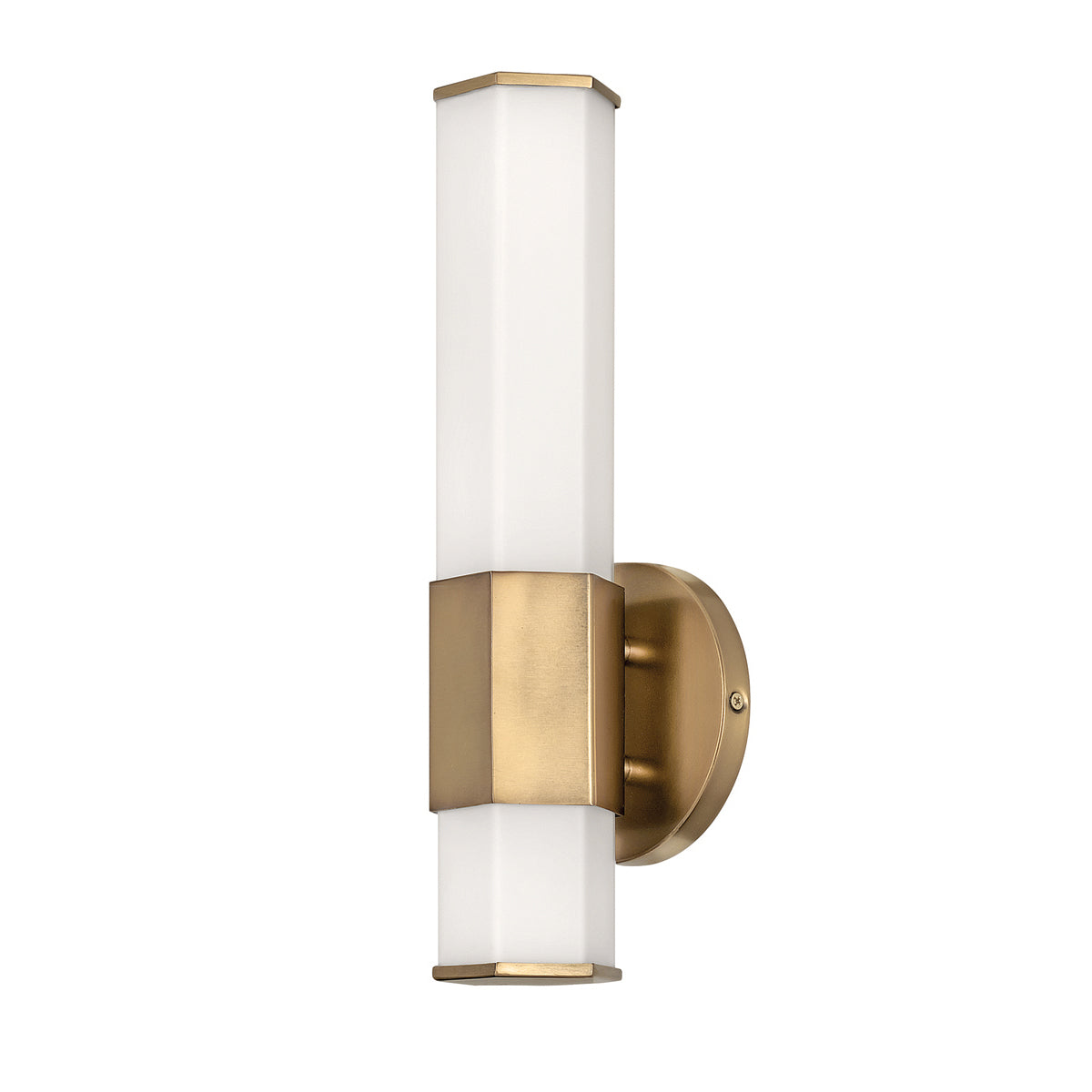 Quintiesse Facet Bathroom Wall Light Heritage Brass – from Amos Lighting + Home