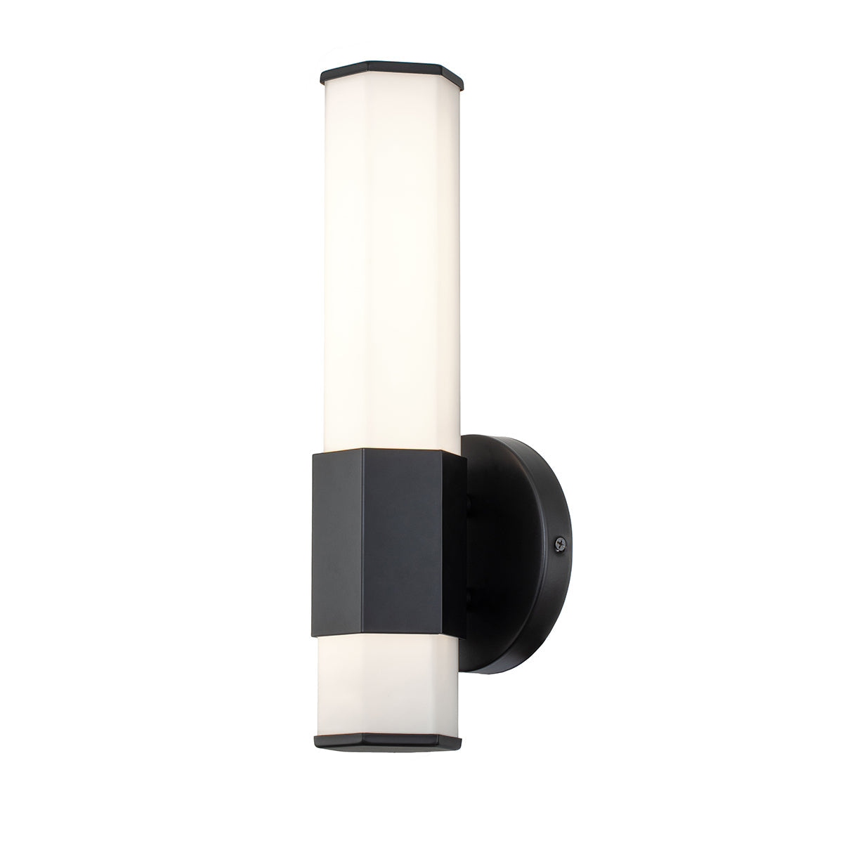 Quintiesse Facet Bathroom Wall Light Matte Black – from Amos Lighting + Home