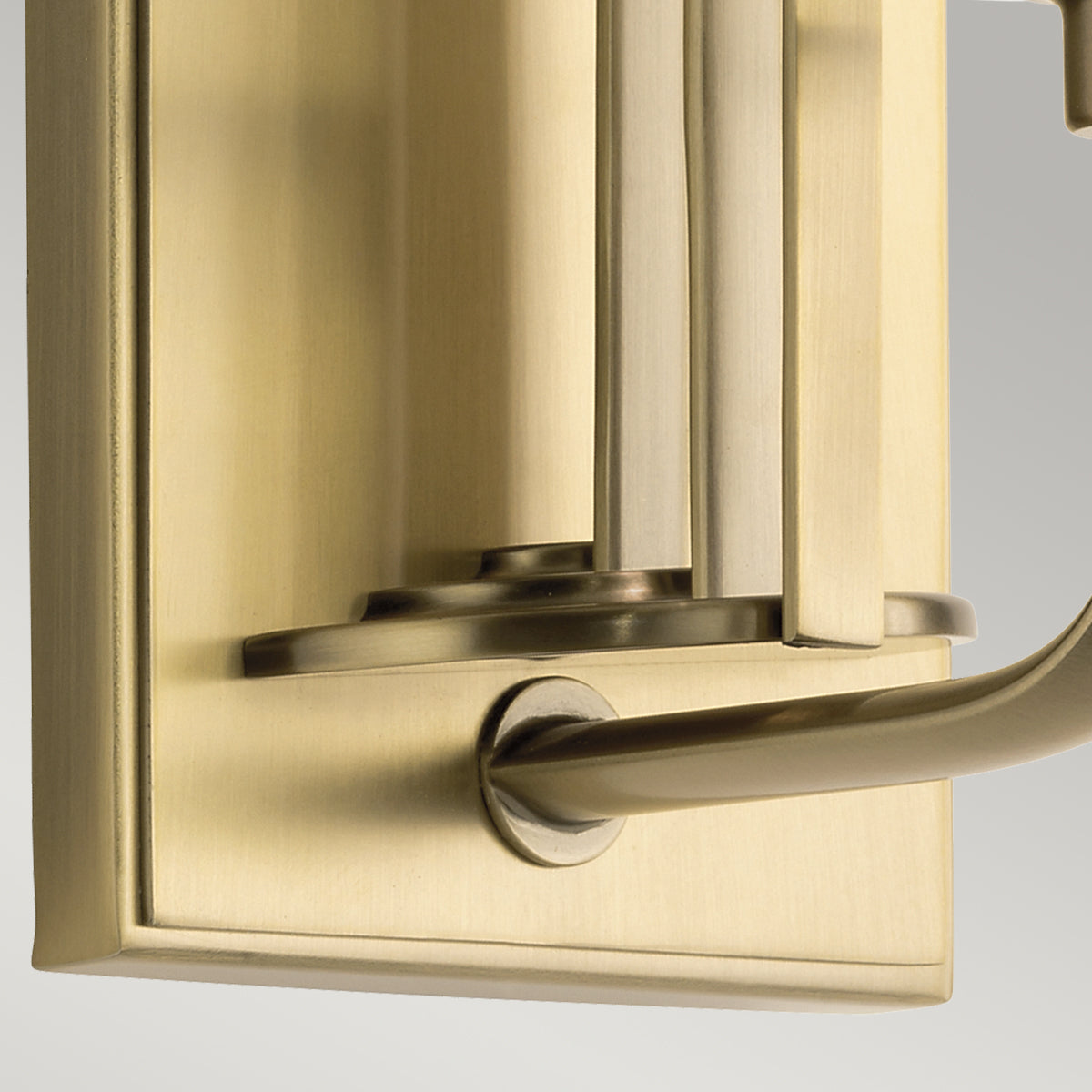 Quintiesse Kimrose Art Deco Wall Light Brushed Natural Brass – from Amos Lighting + Home