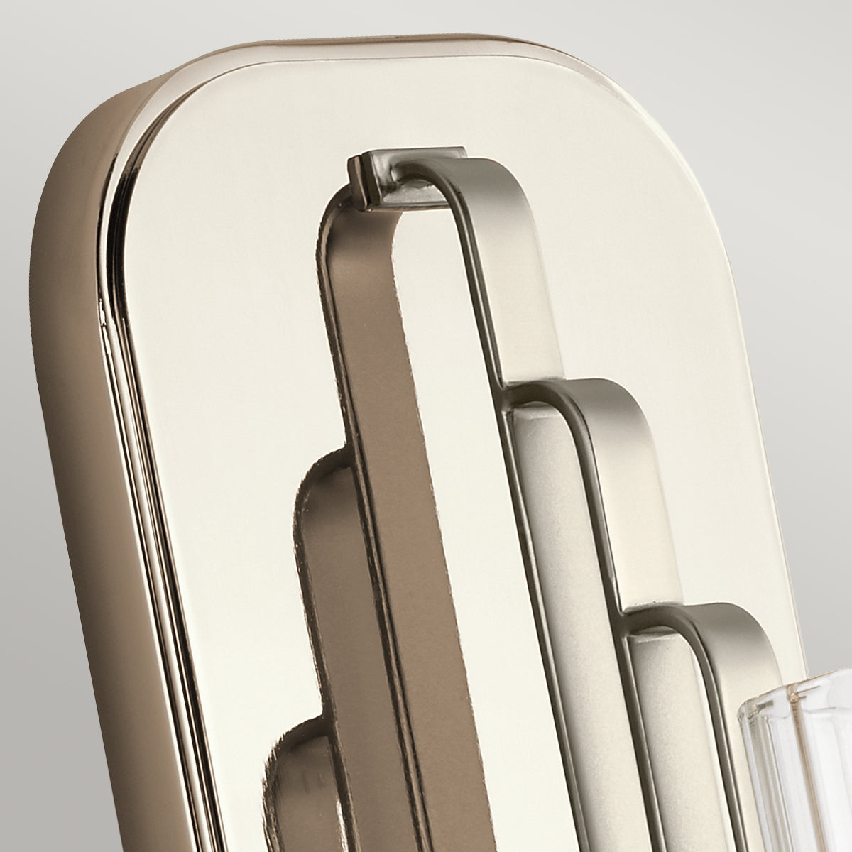 Quintiesse Kimrose Art Deco Wall Light Polished Nickel – from Amos Lighting + Home