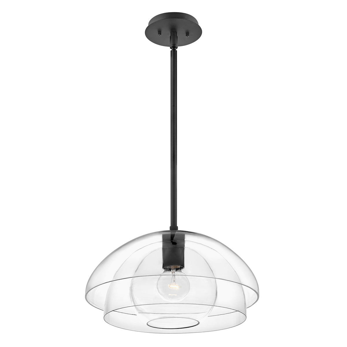 Quintiesse Lotus Single Pendant Black – from Amos Lighting + Home