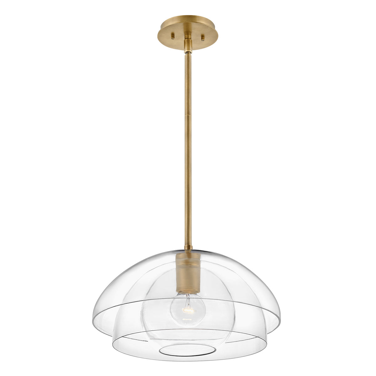 Quintiesse Lotus Single Pendant Heritage Brass – from Amos Lighting + Home