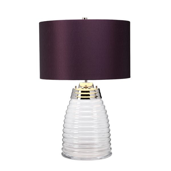 Quintiesse Milne Table Lamp Aubergine – from Amos Lighting + Home