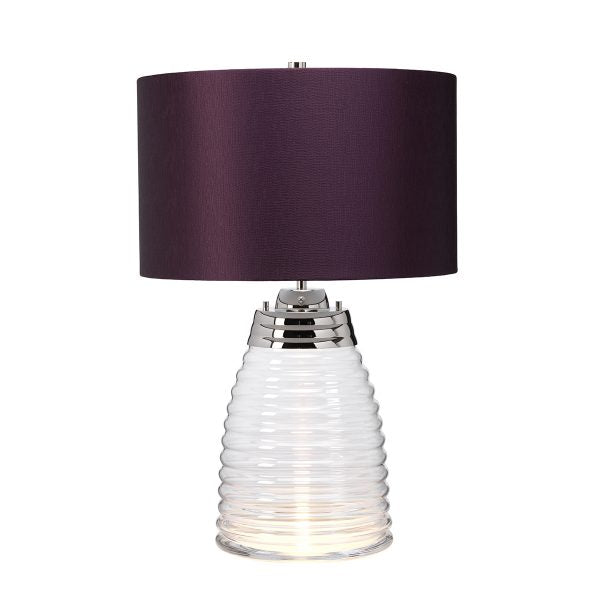 Quintiesse Milne Table Lamp Aubergine – from Amos Lighting + Home