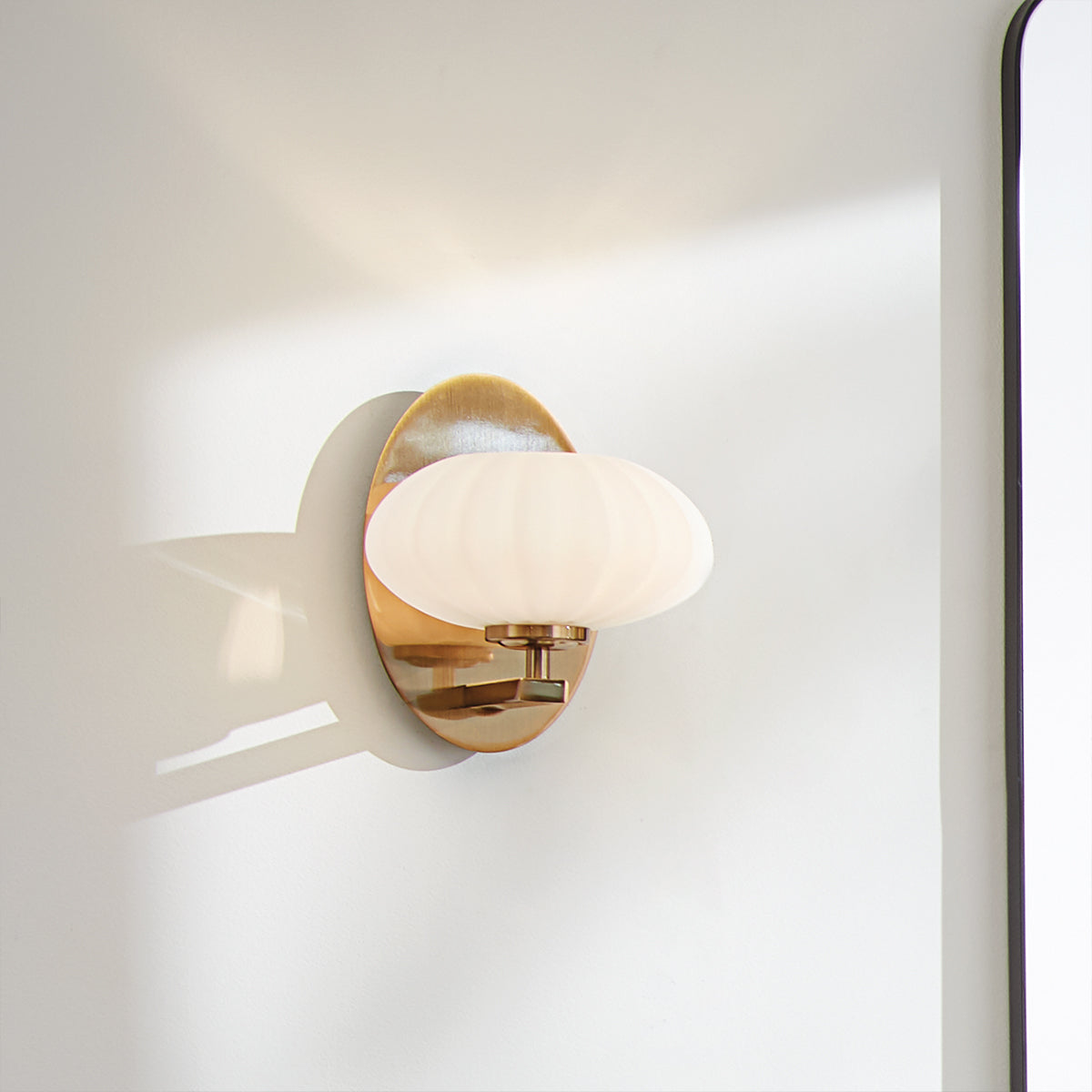 Quintiesse Pim Bathroom Wall Light Fox Gold – from Amos Lighting + Home