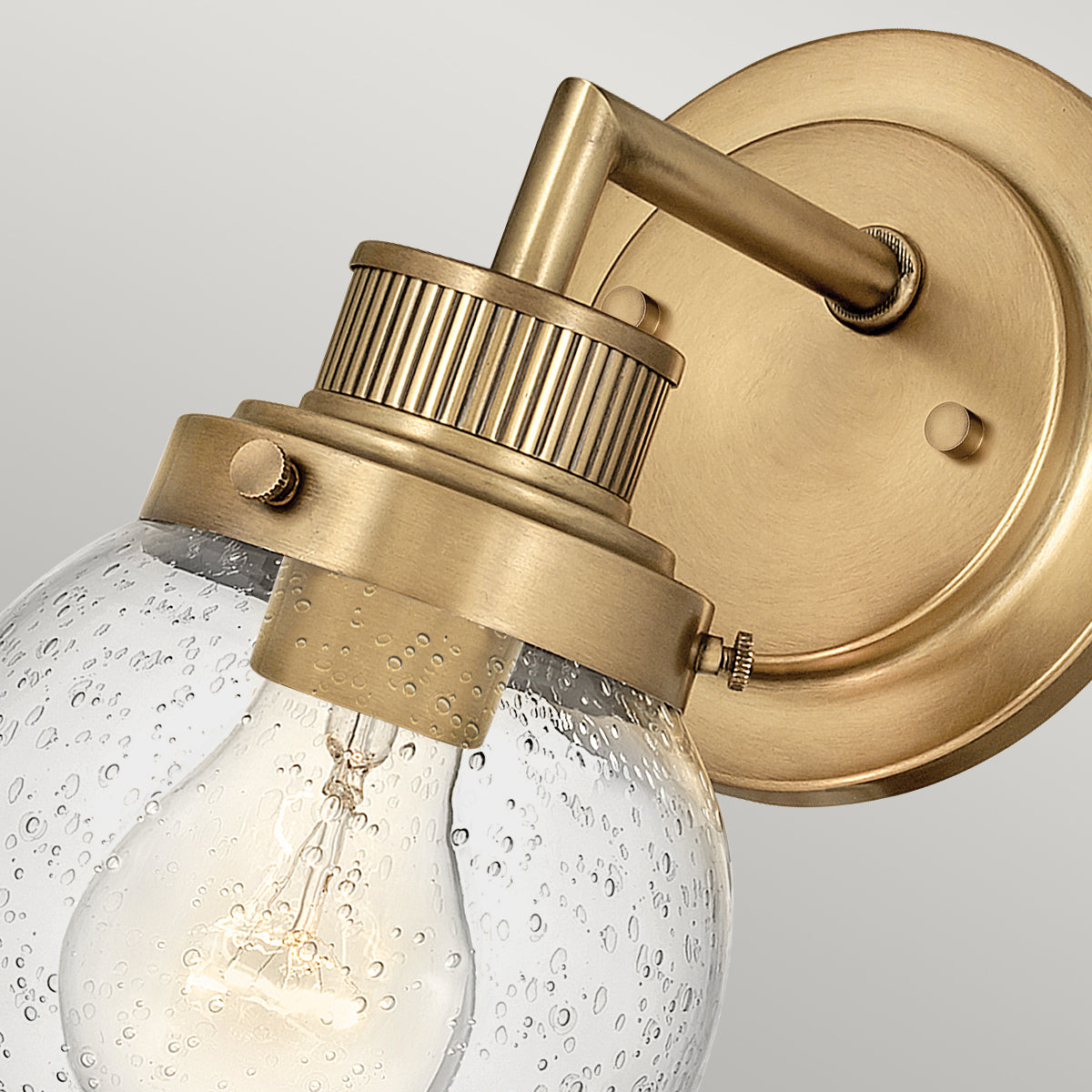 Quintiesse Poppy Bathroom Wall Light Heritage Brass – from Amos Lighting + Home