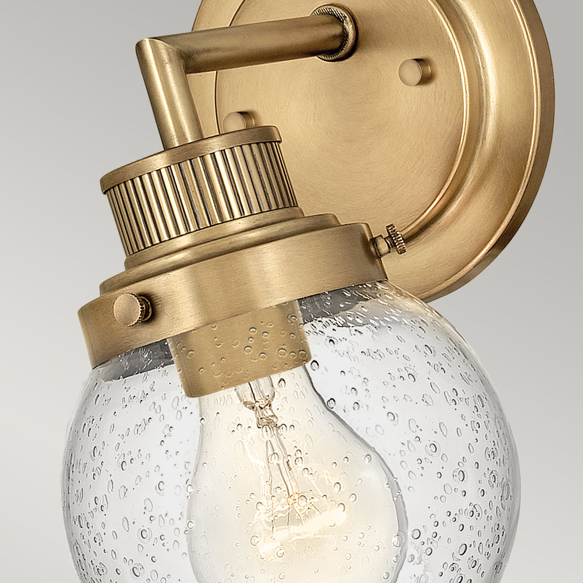 Quintiesse Poppy Bathroom Wall Light Heritage Brass – from Amos Lighting + Home