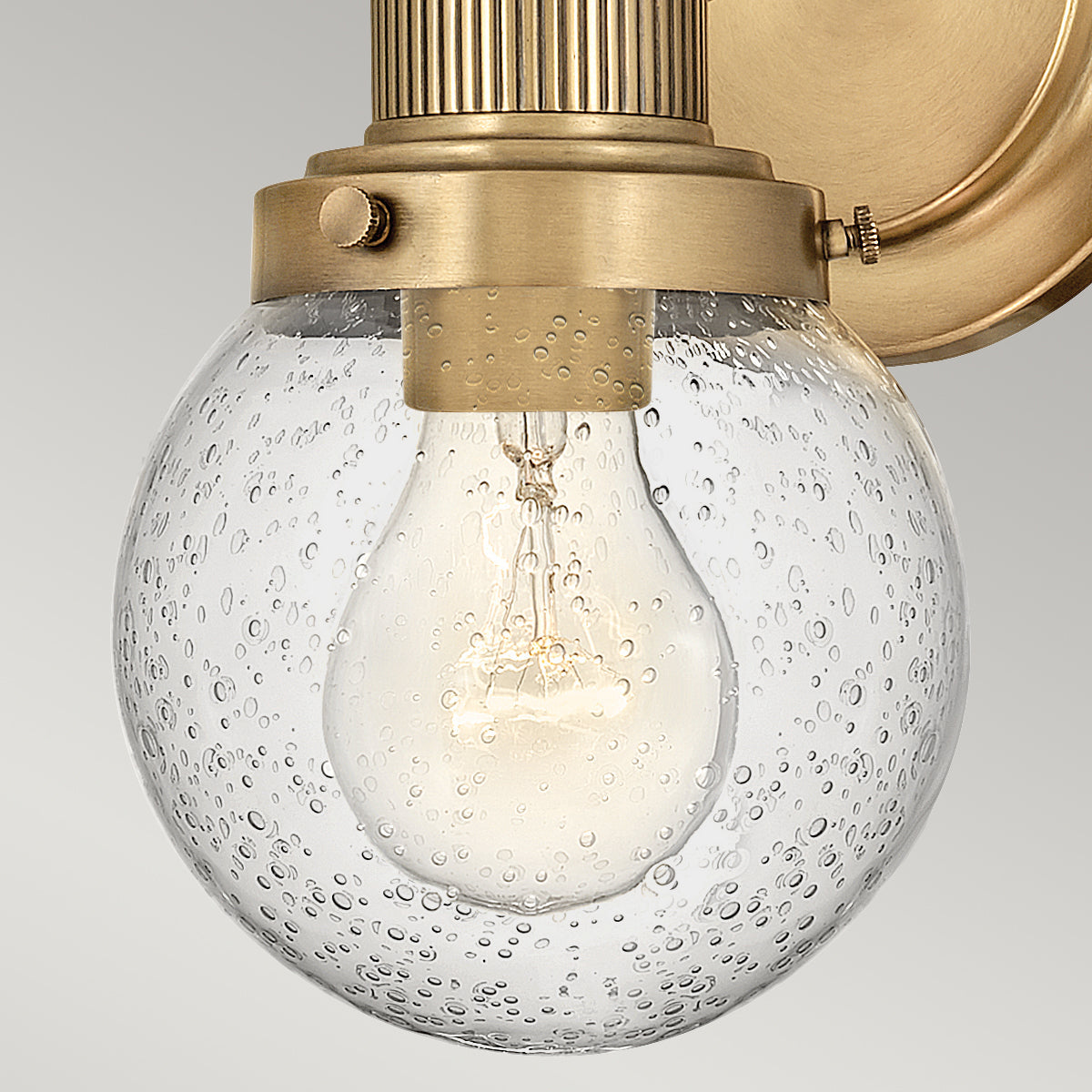 Quintiesse Poppy Bathroom Wall Light Heritage Brass – from Amos Lighting + Home