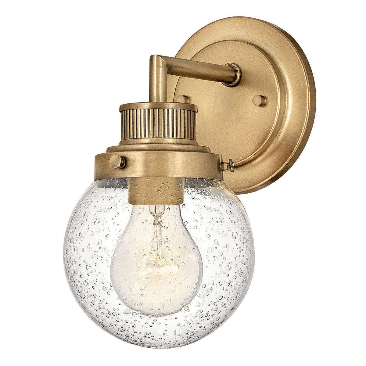 Quintiesse Poppy Bathroom Wall Light Heritage Brass – from Amos Lighting + Home