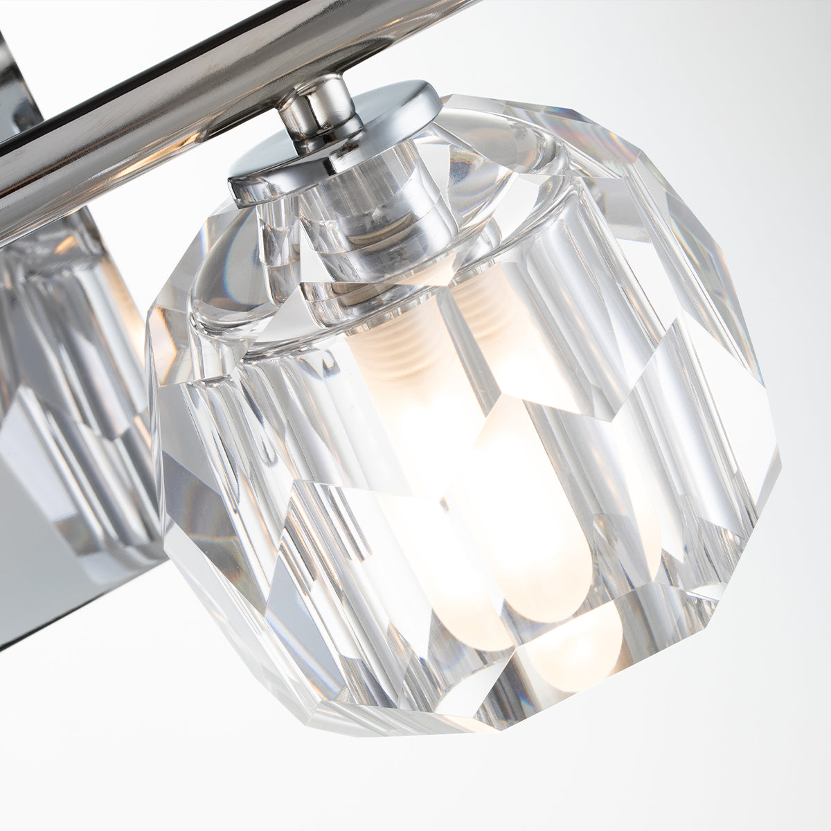 Quintiesse Regalia 2 lt Bathroom Wall Light Crystal and Polished Chrome IP44 – from Amos Lighting + Home