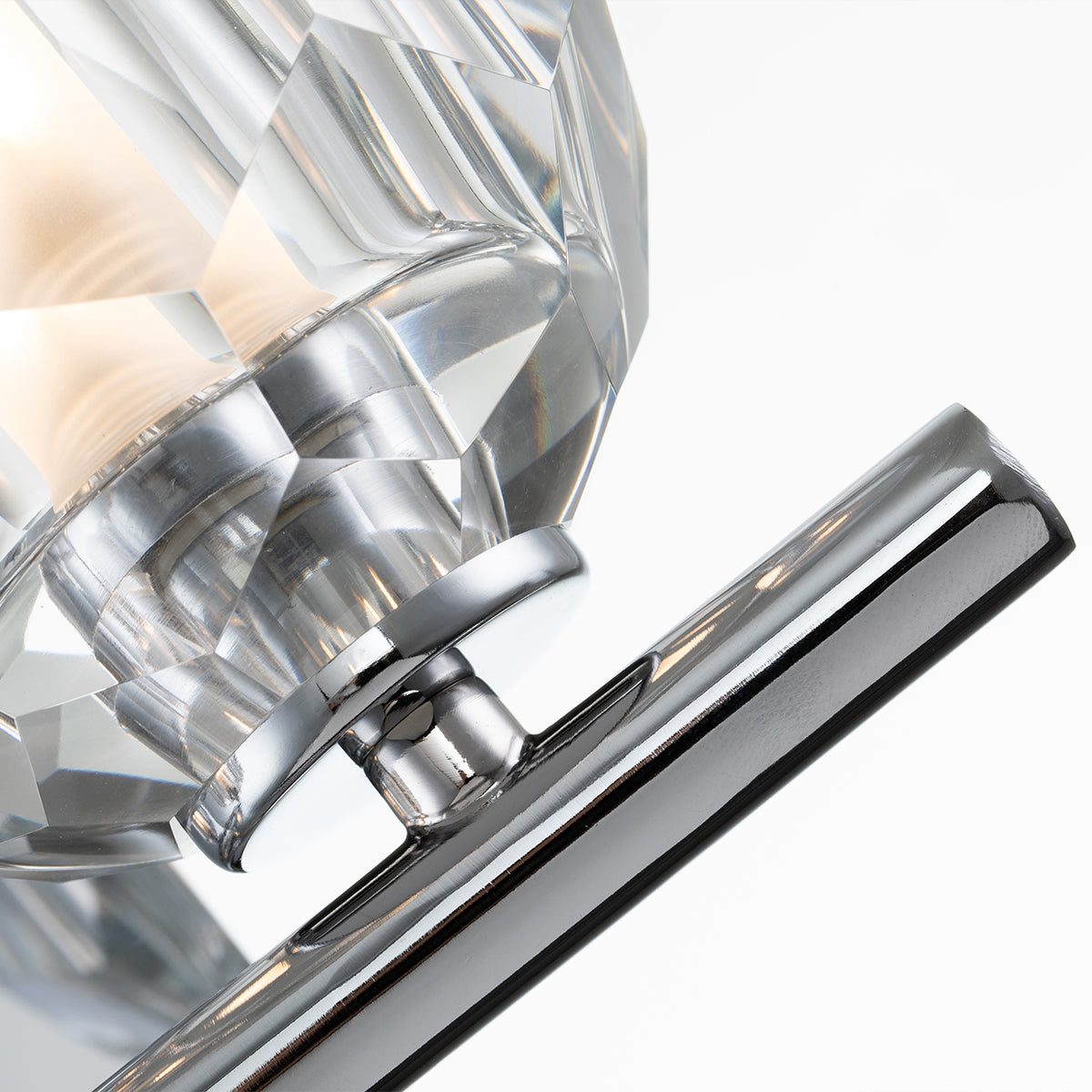 Quintiesse Regalia 2 lt Bathroom Wall Light Crystal and Polished Chrome IP44 – from Amos Lighting + Home