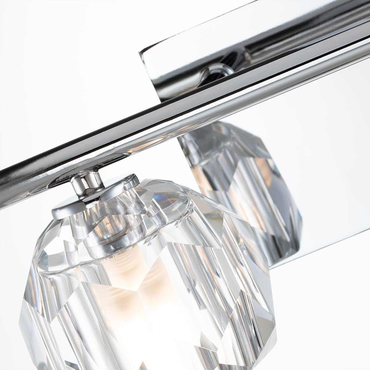 Quintiesse Regalia 2 lt Bathroom Wall Light Crystal and Polished Chrome IP44 – from Amos Lighting + Home