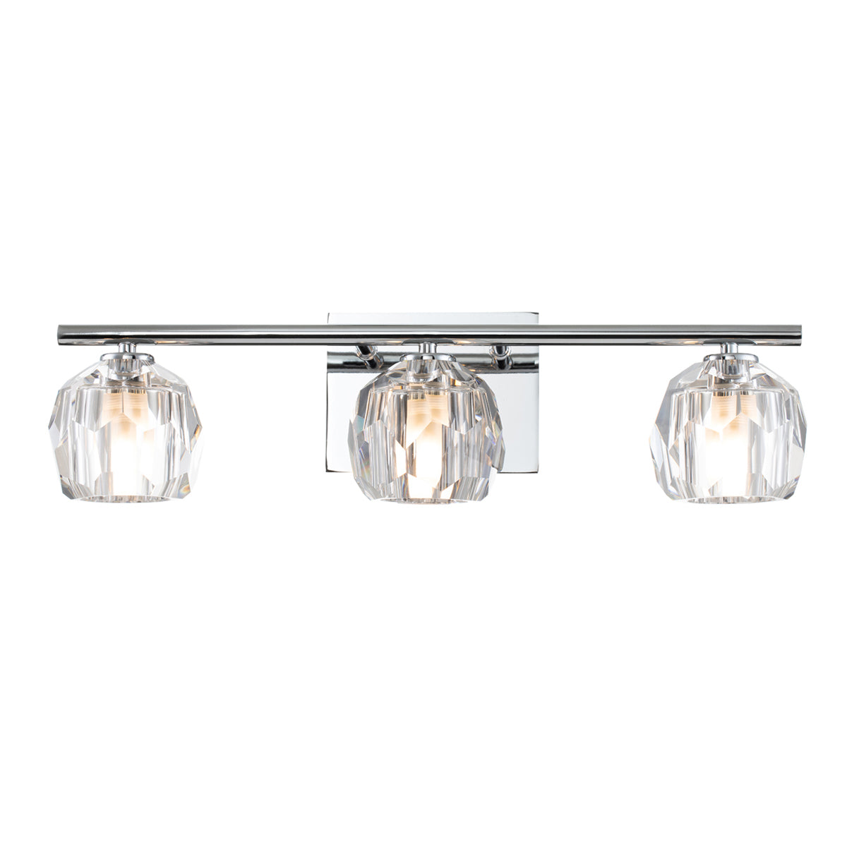 Quintiesse Regalia 3 lt Bathroom Wall Light Crystal and Polished Chrome IP44 – from Amos Lighting + Home