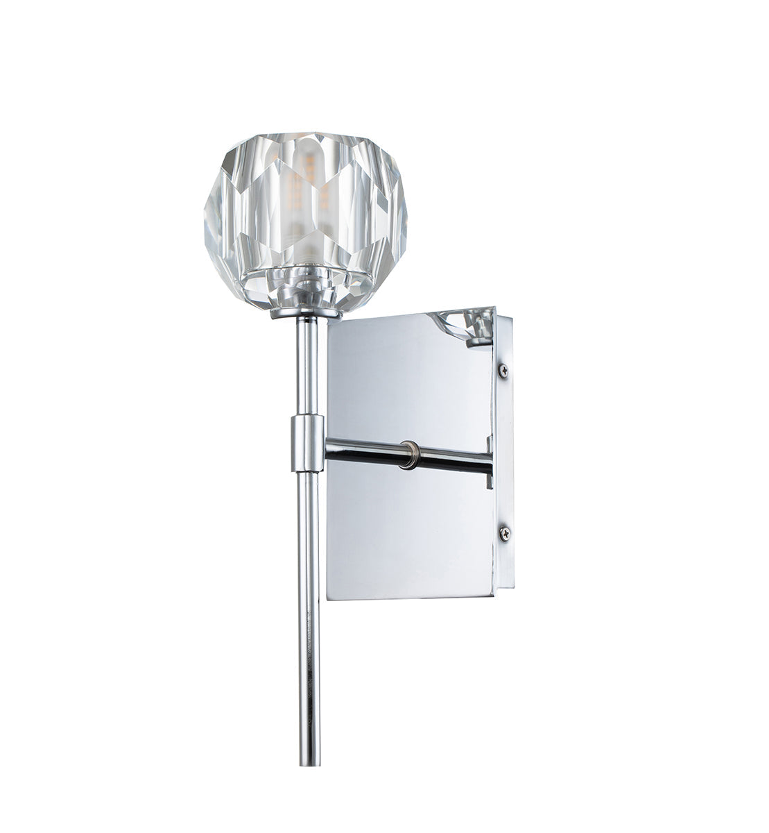 Quintiesse Regalia Bathroom Wall Light Crystal and Polished Chrome IP44 – from Amos Lighting + Home