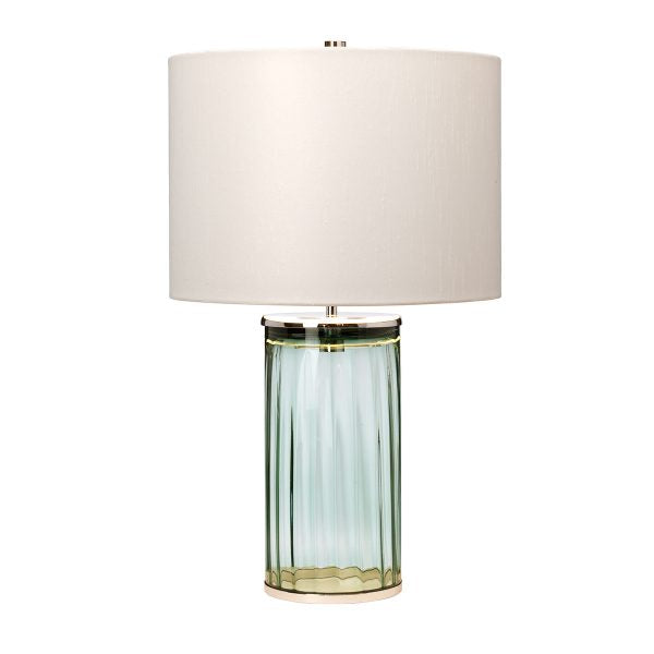Quintiesse Reno Table Lamp Green & Polished Nickel – from Amos Lighting + Home