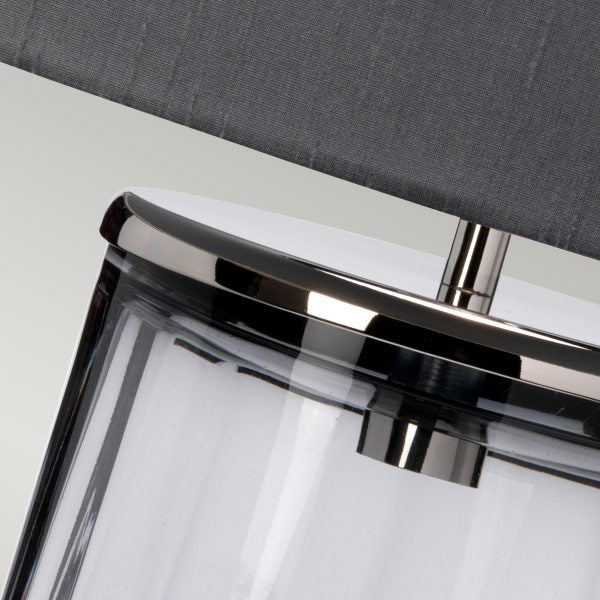 Quintiesse Reno Table Lamp Smoke & Polished Nickel – from Amos Lighting + Home