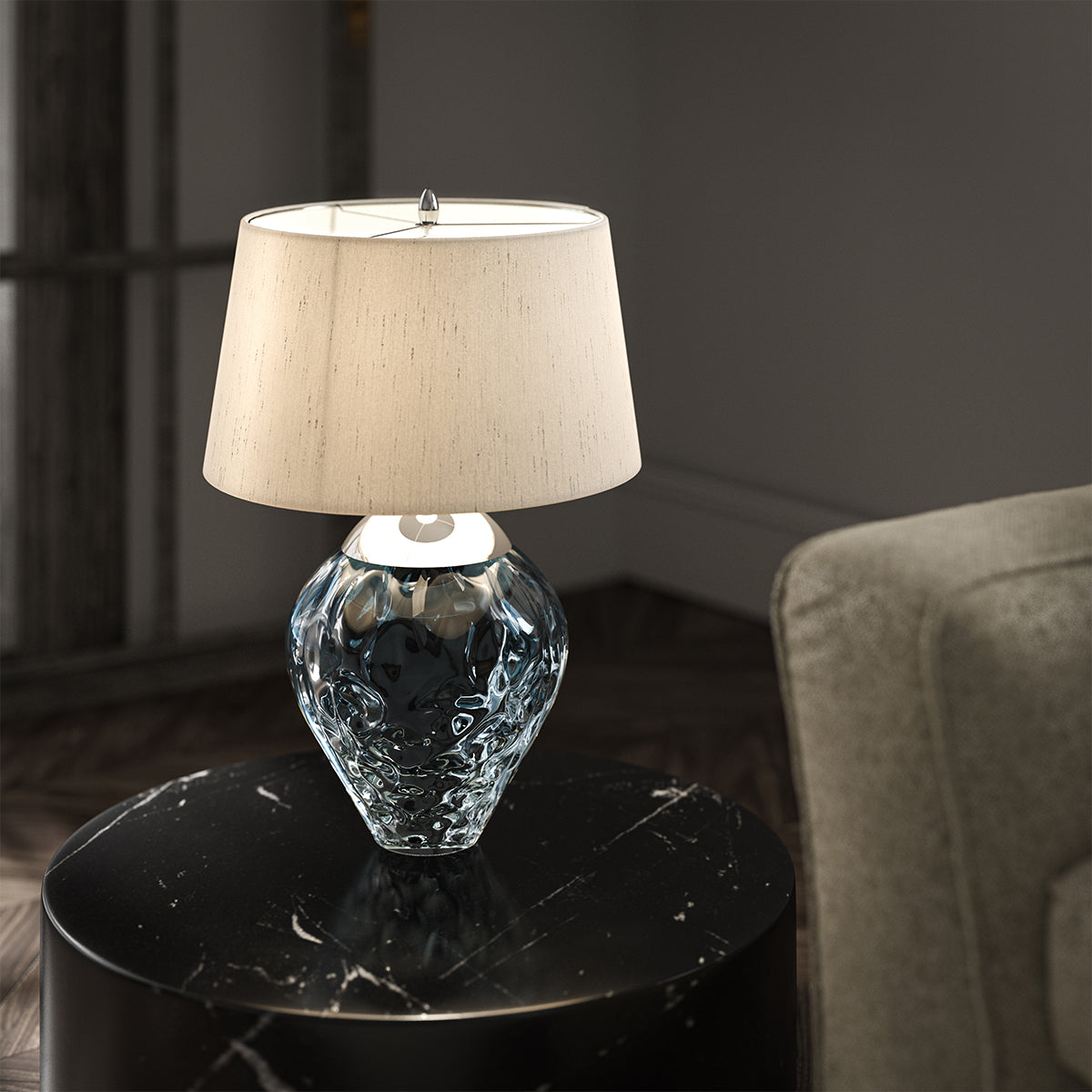 Quintiesse Samara Large Table Lamp Light Blue – from Amos Lighting + Home