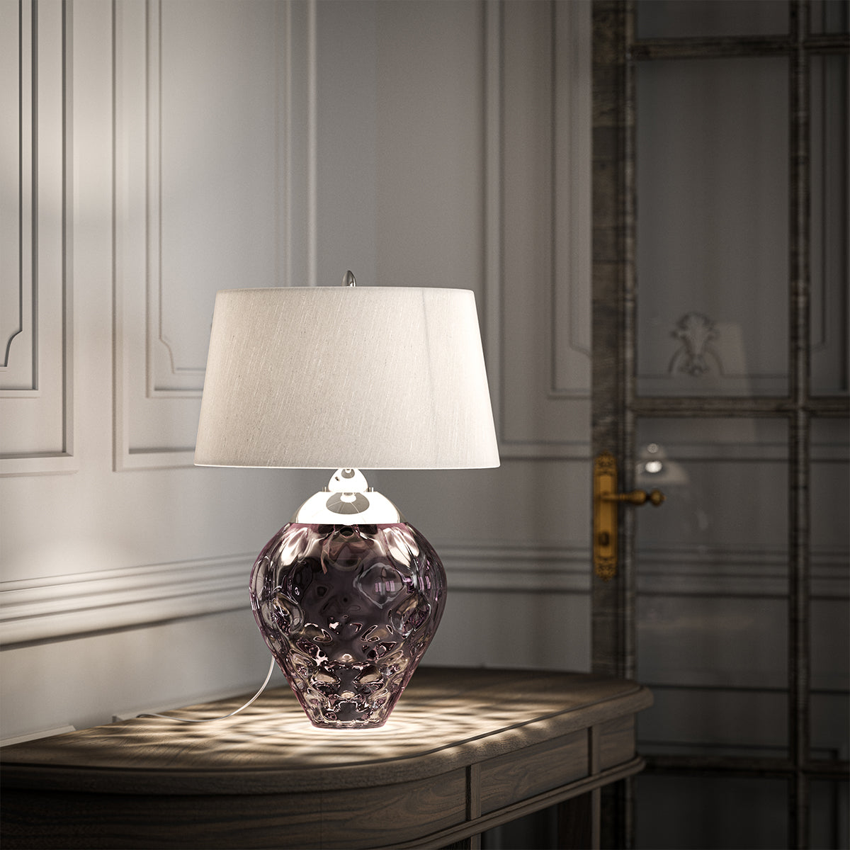 Quintiesse Samara Large Table Lamp Plum – from Amos Lighting + Home