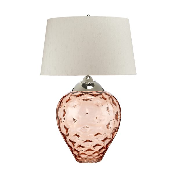 Quintiesse Samara Large Table Lamp Salmon – from Amos Lighting + Home