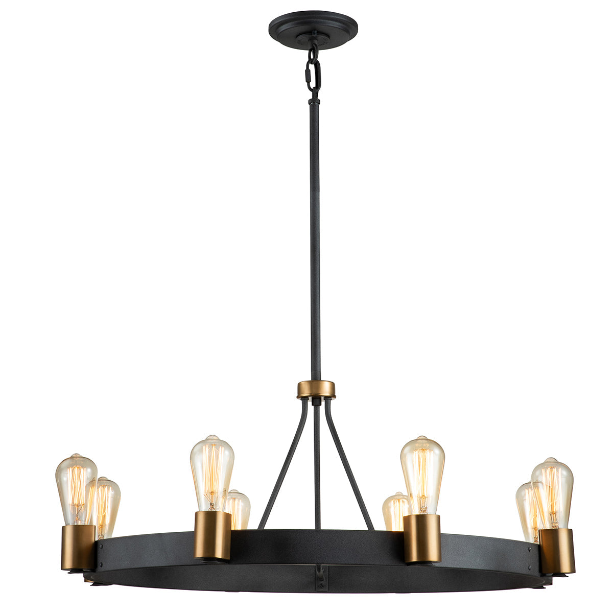 Quintiesse Silas 8 lt Semi-flush/Pendant, Aged Zinc – from Amos Lighting + Home