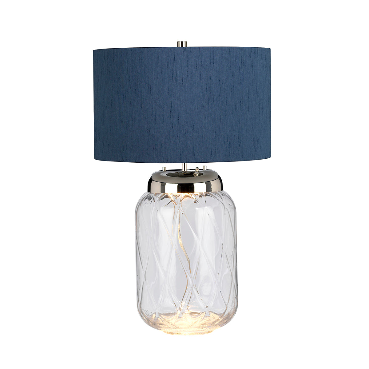 Quintiesse Sola Small Glass Table Lamp with Breton Shade – from Amos Lighting + Home