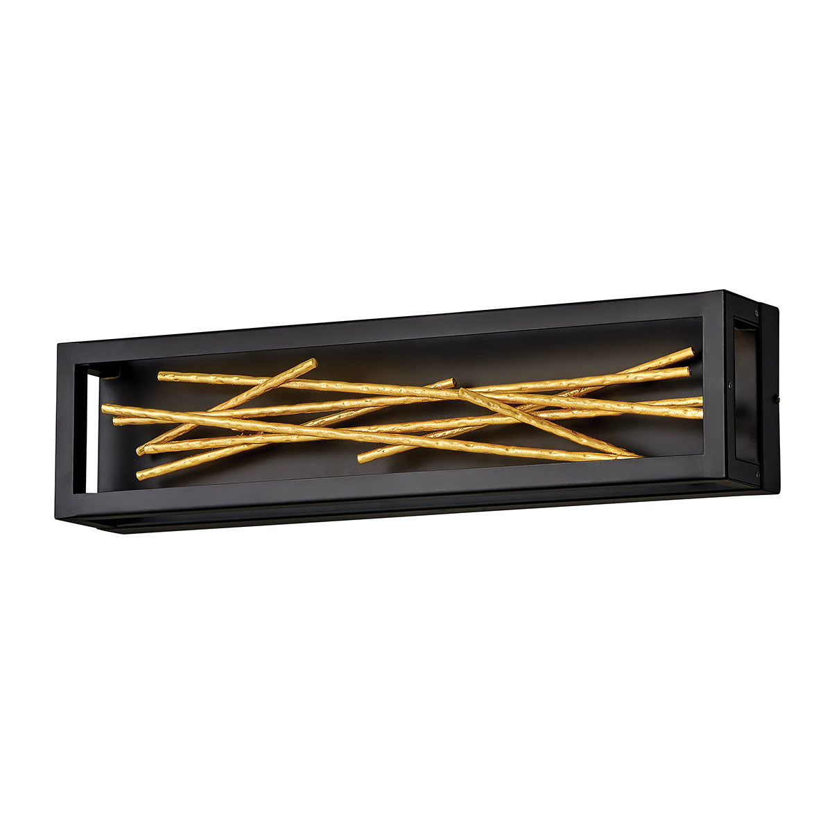 Quintiesse Styx LED Wall Light Black with Gilded Gold – from Amos Lighting + Home