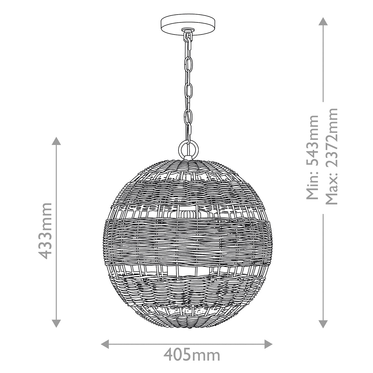 Quoizel Lindendale 1 lt Pendant White