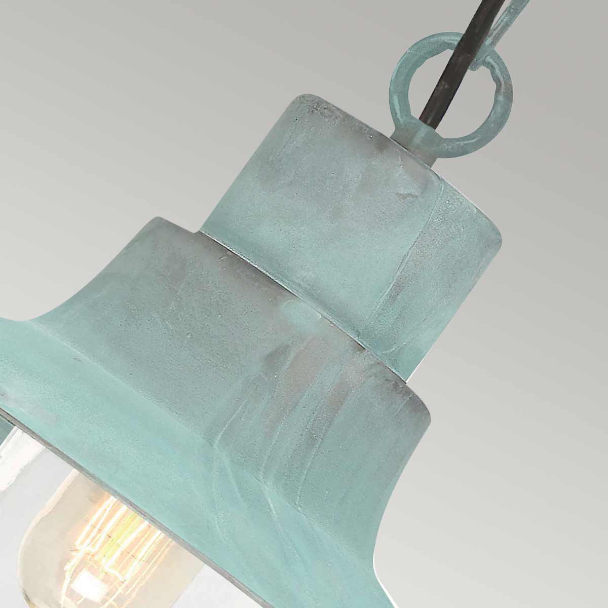 Elstead Sheldon 1 Light Chain Lantern Verdigris