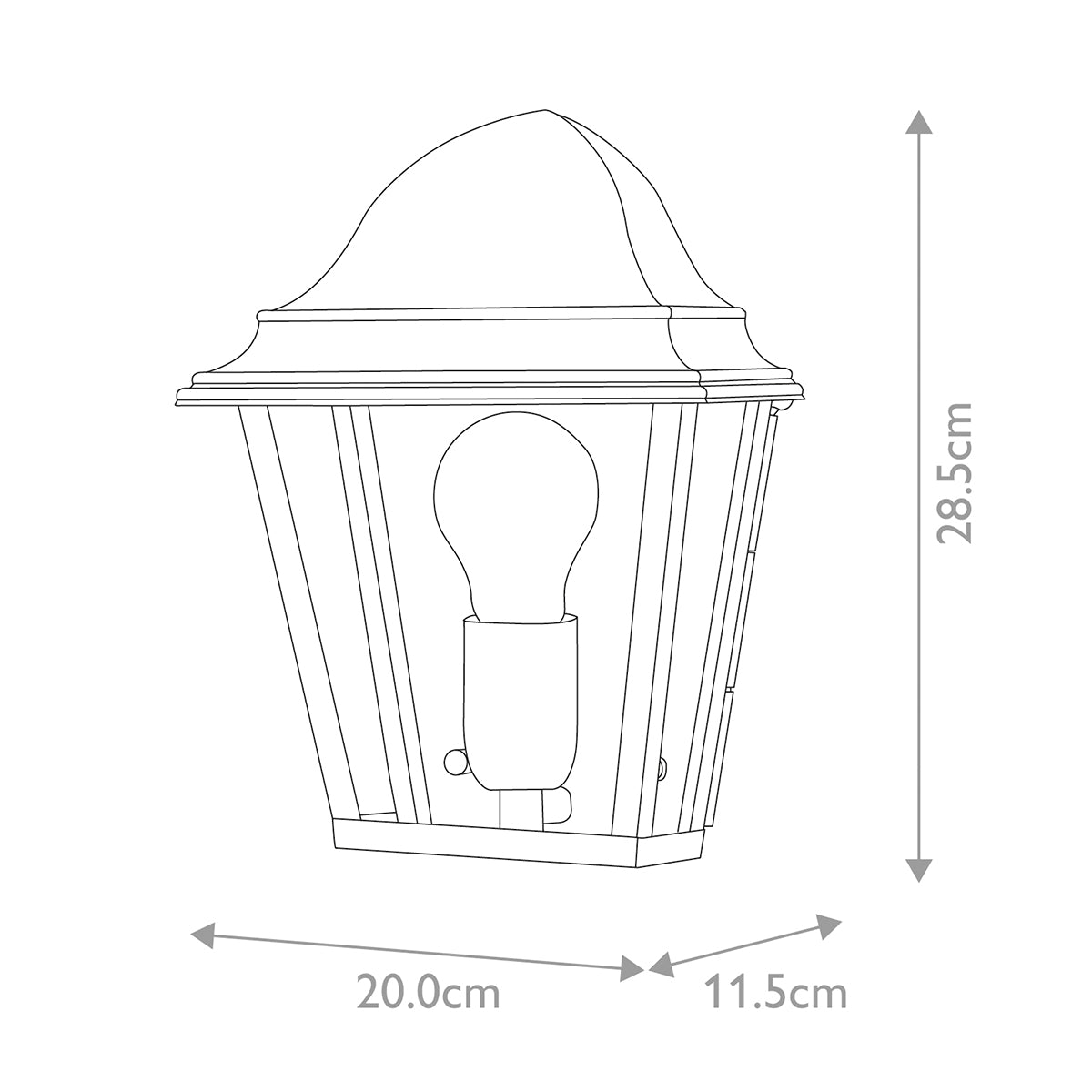 Elstead St James 1 Light Wall Lantern - Brass