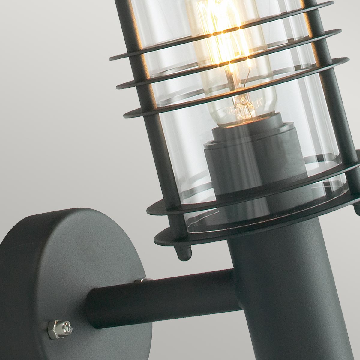 Norlys Stockholm 1 Light Wall Lantern - Black
