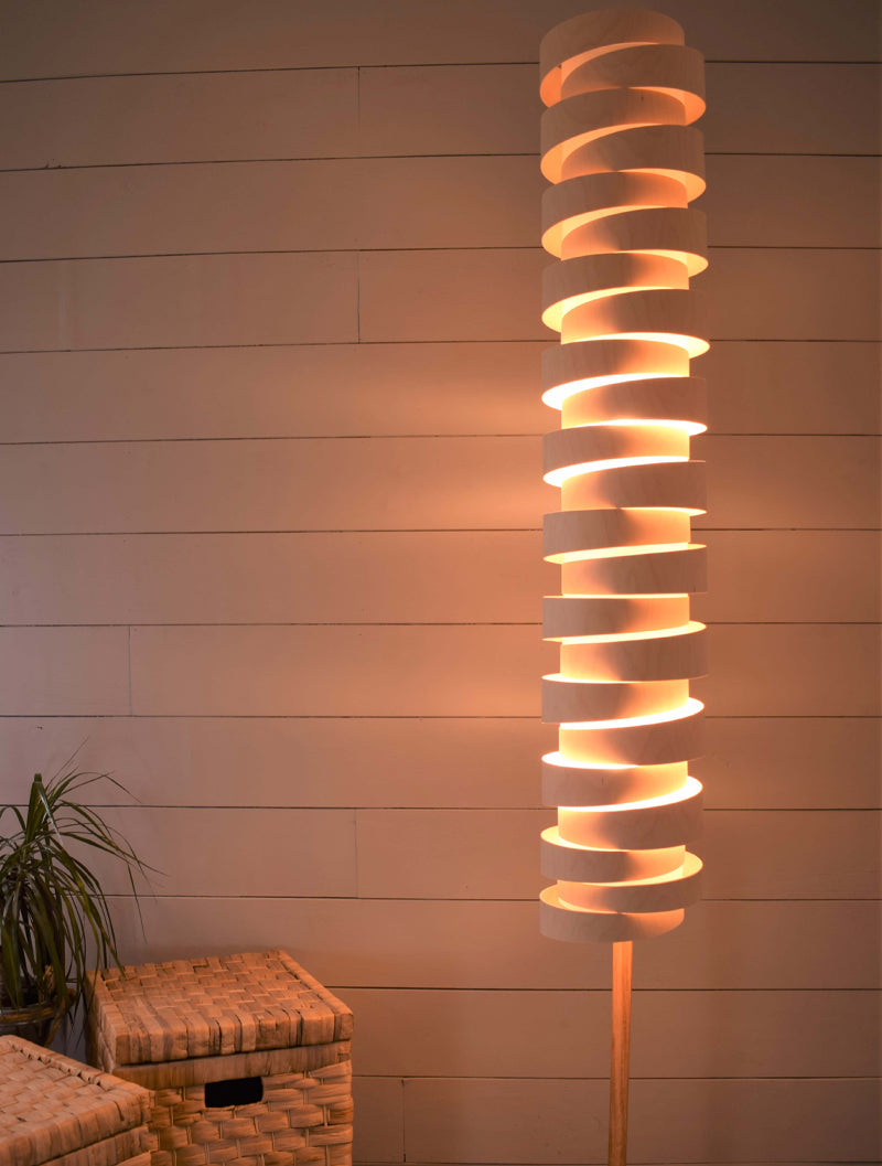 Stuart Lamble Wrap Oak Floor Lamp Express Delivery – from Amos Lighting + Home