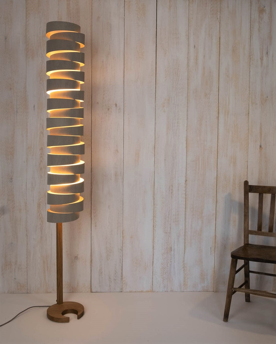 Stuart Lamble Wrap Oak Floor Lamp Express Delivery – from Amos Lighting + Home