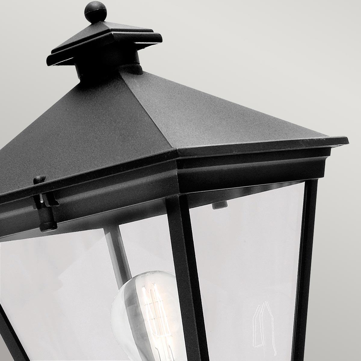 Norlys Turin 1 Light Up Wall Lantern - Black
