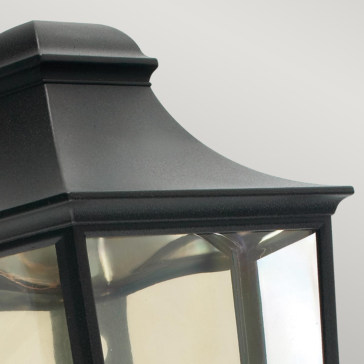 Norlys Turin 1 Light Half Wall Lantern - Black