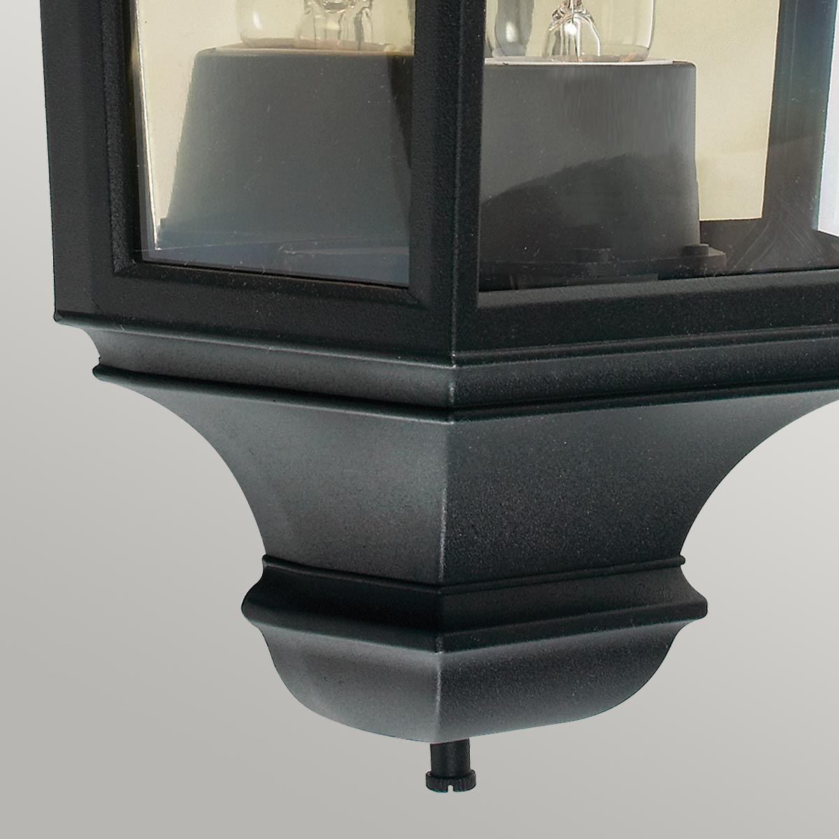 Norlys Turin 1 Light Half Wall Lantern - Black